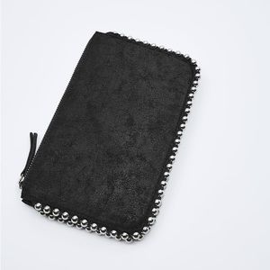 Zara suede wallet clutch